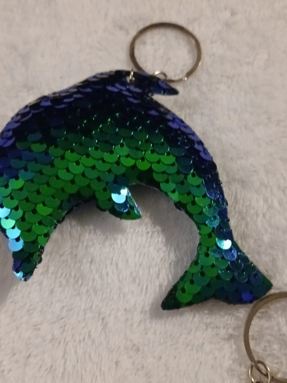 SEQUIN BAG CHARMS Mermaid Tail, Dolphin & Heart Keychain [YOU CHOOSE 1 or MORE!]